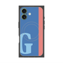 プレミアムスクエアケース with MagSafe［ オリジナル - initial color line - G blue ］