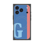 プレミアムスクエアケース with MagSafe［ オリジナル - initial color line - G blue ］