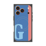 プレミアムスクエアケース with MagSafe［ オリジナル - initial color line - G blue ］