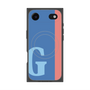 プレミアムスクエアケース with MagSafe［ オリジナル - initial color line - G blue ］
