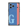プレミアムスクエアケース with MagSafe［ オリジナル - initial color line - G blue ］
