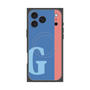 プレミアムスクエアケース with MagSafe［ オリジナル - initial color line - G blue ］