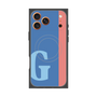 プレミアムスクエアケース with MagSafe［ オリジナル - initial color line - G blue ］