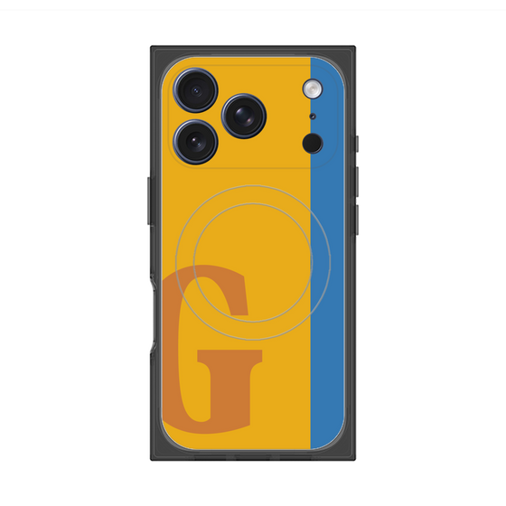 プレミアムスクエアケース with MagSafe［ オリジナル - initial color line - G orange ］