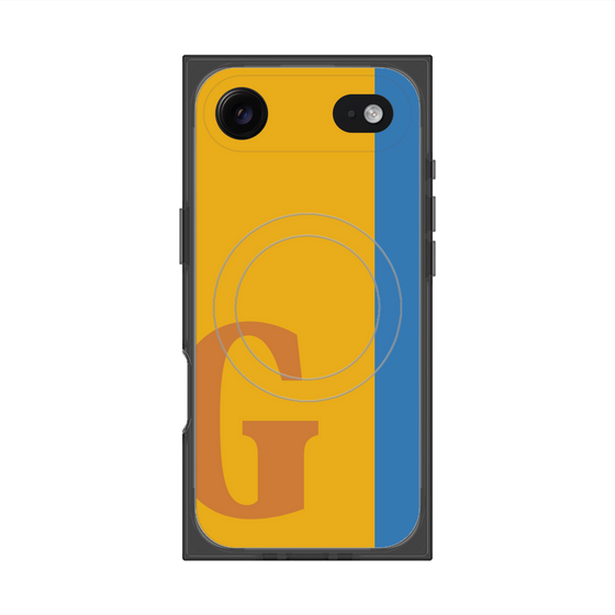 プレミアムスクエアケース with MagSafe［ オリジナル - initial color line - G orange ］