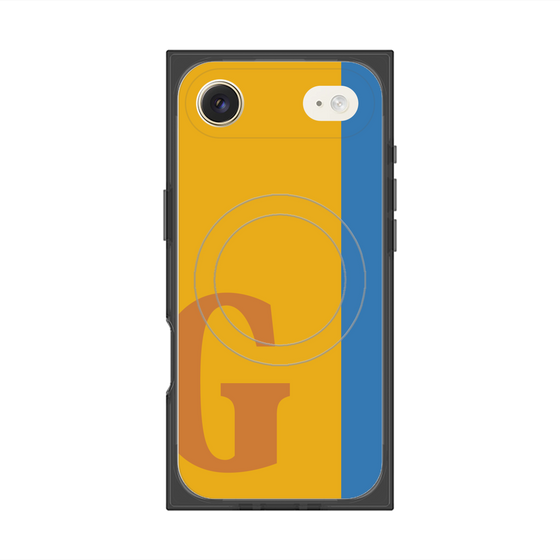 プレミアムスクエアケース with MagSafe［ オリジナル - initial color line - G orange ］