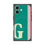 プレミアムスクエアケース with MagSafe［ オリジナル - initial color line - G green ］