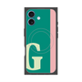 プレミアムスクエアケース with MagSafe［ オリジナル - initial color line - G green ］