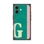 プレミアムスクエアケース with MagSafe［ オリジナル - initial color line - G green ］