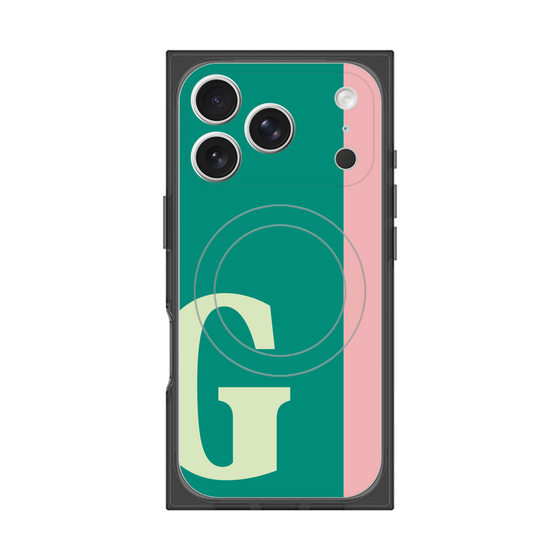 プレミアムスクエアケース with MagSafe［ オリジナル - initial color line - G green ］