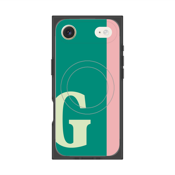 プレミアムスクエアケース with MagSafe［ オリジナル - initial color line - G green ］