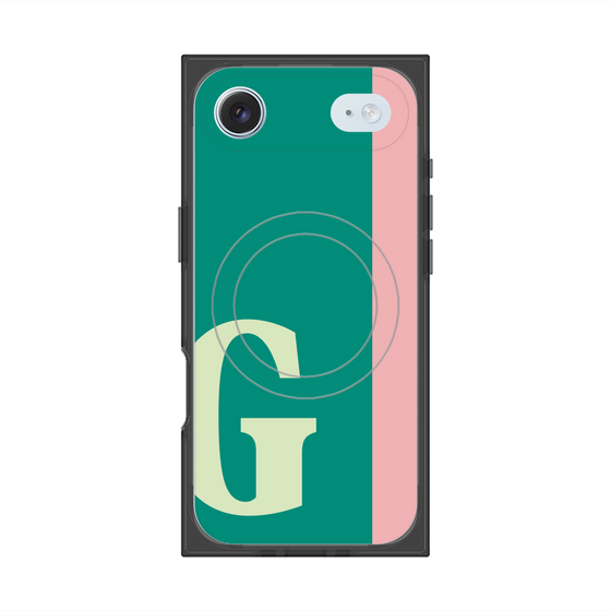 プレミアムスクエアケース with MagSafe［ オリジナル - initial color line - G green ］