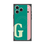プレミアムスクエアケース with MagSafe［ オリジナル - initial color line - G green ］