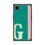 プレミアムスクエアケース with MagSafe［ オリジナル - initial color line - G green ］