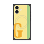 プレミアムスクエアケース with MagSafe［ オリジナル - initial color line - G yellow ］