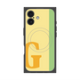 プレミアムスクエアケース with MagSafe［ オリジナル - initial color line - G yellow ］