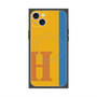 プレミアムスクエアケース with MagSafe［ オリジナル - initial color line - H orange ］