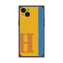 プレミアムスクエアケース with MagSafe［ オリジナル - initial color line - H orange ］