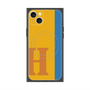 プレミアムスクエアケース with MagSafe［ オリジナル - initial color line - H orange ］