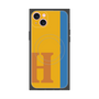 プレミアムスクエアケース with MagSafe［ オリジナル - initial color line - H orange ］