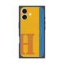 プレミアムスクエアケース with MagSafe［ オリジナル - initial color line - H orange ］