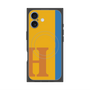 プレミアムスクエアケース with MagSafe［ オリジナル - initial color line - H orange ］