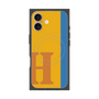 プレミアムスクエアケース with MagSafe［ オリジナル - initial color line - H orange ］