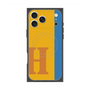 プレミアムスクエアケース with MagSafe［ オリジナル - initial color line - H orange ］