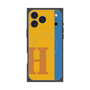 プレミアムスクエアケース with MagSafe［ オリジナル - initial color line - H orange ］