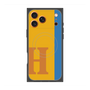 プレミアムスクエアケース with MagSafe［ オリジナル - initial color line - H orange ］