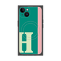 プレミアムスクエアケース with MagSafe［ オリジナル - initial color line - H green ］