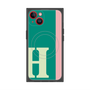 プレミアムスクエアケース with MagSafe［ オリジナル - initial color line - H green ］