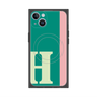 プレミアムスクエアケース with MagSafe［ オリジナル - initial color line - H green ］