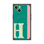 プレミアムスクエアケース with MagSafe［ オリジナル - initial color line - H green ］