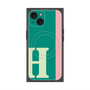 プレミアムスクエアケース with MagSafe［ オリジナル - initial color line - H green ］