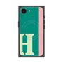 プレミアムスクエアケース with MagSafe［ オリジナル - initial color line - H green ］