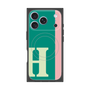 プレミアムスクエアケース with MagSafe［ オリジナル - initial color line - H green ］