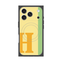 プレミアムスクエアケース with MagSafe［ オリジナル - initial color line - H yellow ］