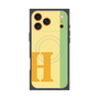 プレミアムスクエアケース with MagSafe［ オリジナル - initial color line - H yellow ］