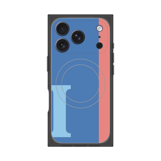 プレミアムスクエアケース with MagSafe［ オリジナル - initial color line - I blue ］