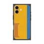 プレミアムスクエアケース with MagSafe［ オリジナル - initial color line - I orange ］
