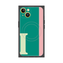プレミアムスクエアケース with MagSafe［ オリジナル - initial color line - I green ］