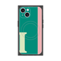 プレミアムスクエアケース with MagSafe［ オリジナル - initial color line - I green ］