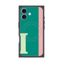 プレミアムスクエアケース with MagSafe［ オリジナル - initial color line - I green ］