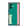 プレミアムスクエアケース with MagSafe［ オリジナル - initial color line - I green ］