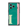 プレミアムスクエアケース with MagSafe［ オリジナル - initial color line - I green ］