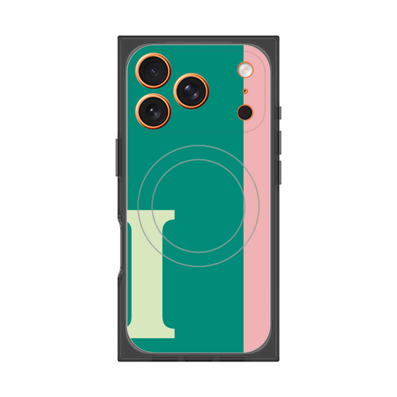 プレミアムスクエアケース with MagSafe［ オリジナル - initial color line - I green ］