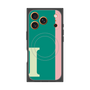 プレミアムスクエアケース with MagSafe［ オリジナル - initial color line - I green ］