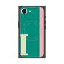 プレミアムスクエアケース with MagSafe［ オリジナル - initial color line - I green ］
