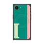 プレミアムスクエアケース with MagSafe［ オリジナル - initial color line - I green ］